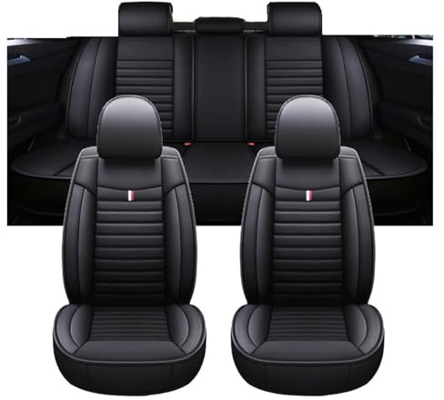 CAIDIS Sitzbezüge Auto Für Golf 4 5 6 Auto Universal Autositzbezug Schonbezüge(C Black 5 Seat)