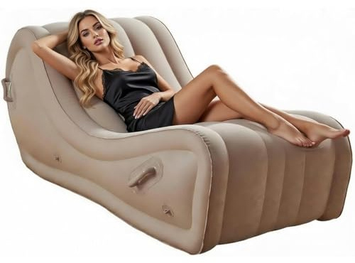 Aufblasbares Sexsofa mit Automatischer Luftpumpe – BDSM Bondage Liebesmöbel für Paare – Positionierungskissen & Rampen-Kissen für Erwachsene – SM Erotik Möbel für Frauen & Männer