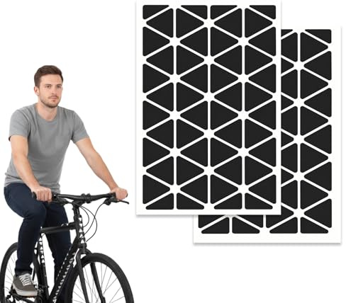 ZocRjvN Reflektoren Fahrrad, Sicherheitsausrüstung für Nachtfahrten, Selbstklebende Retroreflektoren mit hoher Sichtbarkeit, 2 Blätter reflektierende Aufkleber für Sportgeräte