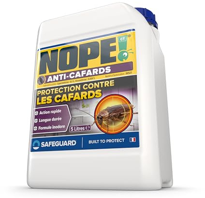 NOPE! CT Spray Anti-Cafards 5l – Insecticide Puissant Sans Odeur – Action Rapide & Longue Durée – Anti-Blattes Intérieur