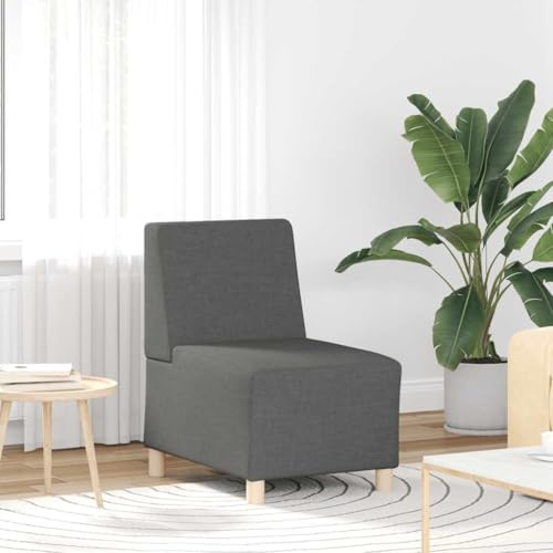 Modulares Sofa ohne Armlehnen Dunkelgrau 55 cm Stoff, Eckcouch Gästebett, Wohnzimmer Schlafzimmer Sitzgruppe mit weichem Polyesterbezug und stabilem Sperrholzgestell, vielseitig anpassbar