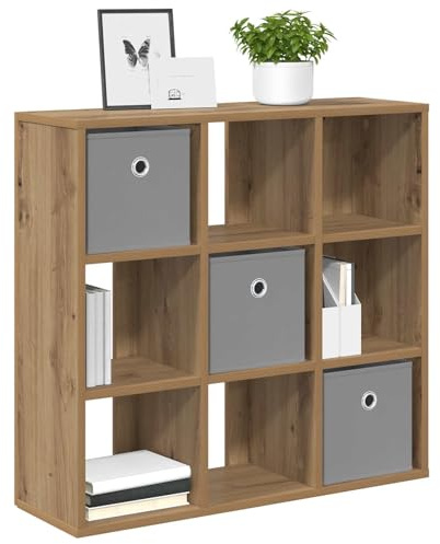 vidaXL Sideboard mit Schubladen Artisan-Eiche 73,5 x 24 x 69,5 cm, Wohnzimmer Sideboard, moderner Stauraum, viel Platz zum Organisieren, Robustes freistehendes Möbelstück