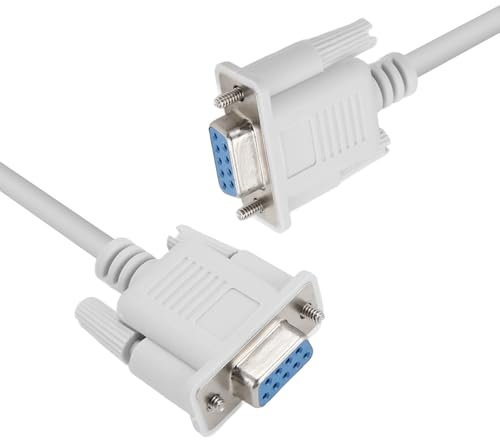 Tskcvy 1 PC 5pi Cable F/F Serie RS232 Modem Nul a DB9 FTA Connexion croisee Convertisseur de Cable COM de donnees de 9 Broches Accessoire d'ordinateur Personnel