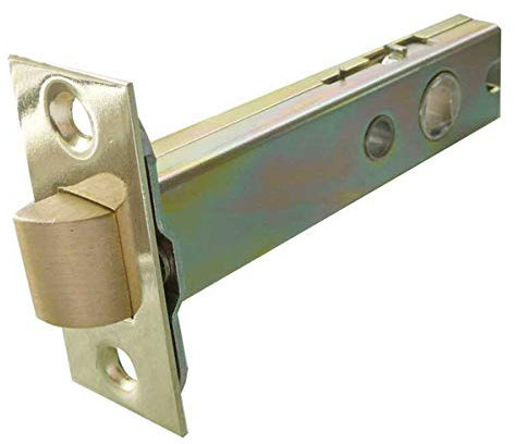 Frelan Architectural Quality Locks Double Sprung Tubular Latch Polished Brass - Satin Chrome PB/SC 150mm JL6666S-150