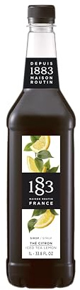 1883 Eistee Zitrone Sirup | Qualität aus Frankreich | 1 Liter | PET-Flasche | Vegan