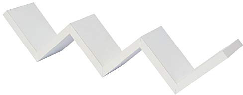 Duraline Wave Kit Dekoratives Wandregal, MDF, Weiß, 59 x 12 x 12 cm