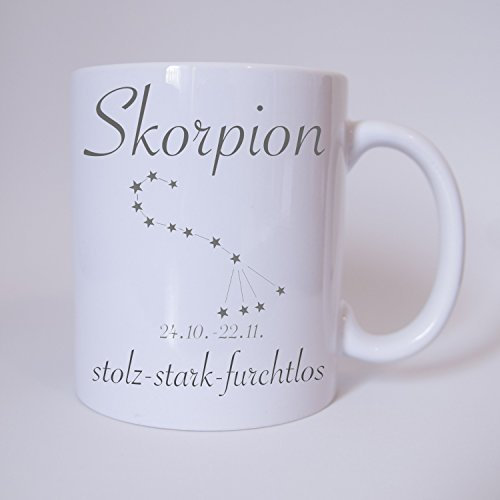 Sternzeichen Skorpion - Tasse - Kaffeetasse - Tasse mit Spruch