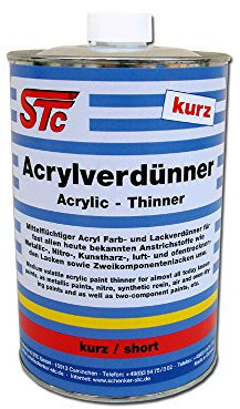 STC 2K Acrylverdünnung kurz 1L Farbverdünner Lackverdünner 2K Acryl Verdünnung Acrylverdünner lösemittelhaltig (1L Flasche)