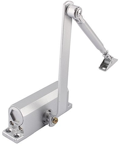 Ferme-porte coupe-feu en Acier, 25 kg-45kg Porte Hydraulique Automatique Résidentiel Tête Porte Closer Fixe pour Fire, Portes, Argenté
