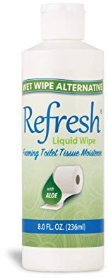 Refresh Liquid Wipe Moisturiser for toilet paper
