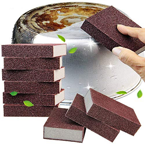 Esoca Scrub Esponja estropajos esponjas hogar limpieza esponjas con Carborundum Nano Scrubbers borrador esponjas para fregar cocina, baño, macetas, sartenes, fregaderos, 6 piezas