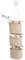 AARAINBOW Mini-Aufbewahrungstasche aus Baumwoll-Leinenstoff, abnehmbar, faltbar, waschbar, hängende Aufbewahrungstasche mit 3 Taschen über der Wand, Tür, Organizer für Zimmer, Badezimmer (Khaki)