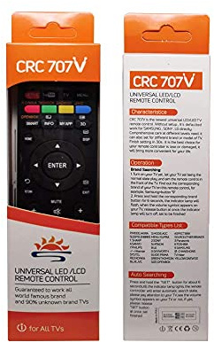 TV Universal Remote Control TV - Control of TV/Smart TV - Guaranteed to work with 90% manufacturer brands - CRC707V