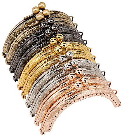 PH PandaHall 10pcs 5 Couleurs Fermoir Porte Monnaie, 8.5cm Cadre Metal Porte Monnaie Arche Rétro Sac à Monnaie en Métal Serrure de Fermoir de Cadre de Bricolage pour Artisanat de Couture