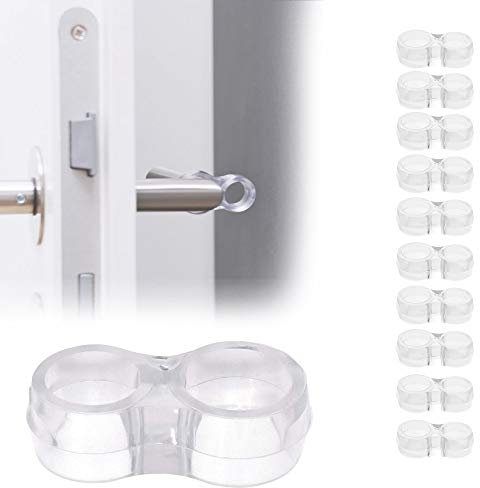 FeJu Türklinkenpuffer Transparent | 10 Stück | Türstopper Klinke, Türgriffstopper, Türklinken schutz, Türschoner