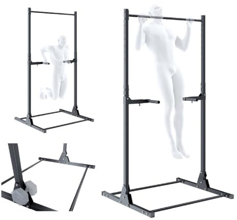 Klimmzugstange Dipstation Verstellbar Kraftstation Training Freistehend bis 320 kg Davski