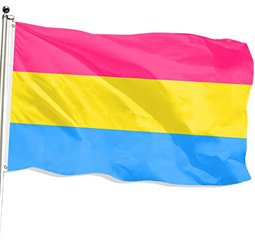 FSFLAG Pansexuelle Flagge – Pansexueller Stolz Flagge – Gay Pride Flagge 3 x 5 – LGBTQ Flaggen Dekorationen mit zwei Messingösen