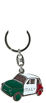 Generico Italienischer Schlüsselanhänger mit Symbol Italien, Souvenir und Sammlerobjekt, unisex, Auto Tricolore, One size