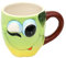 Dekohelden24 Keramik Kaffeebecher - Tasse als Apfel Größe H/Ø: 9 x 12 cm
