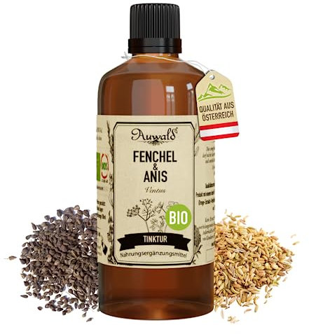 NEU! Auwald Fenchel & Anis Tropfen BIO – Hochwertiger Auszug, Extrakt, Essenz & Tinktur – 100% BIO Landwirtschaft, Frei von künstlichen Zusätzen und Farbstoffen, Hergestellt in Österreich – 100ml