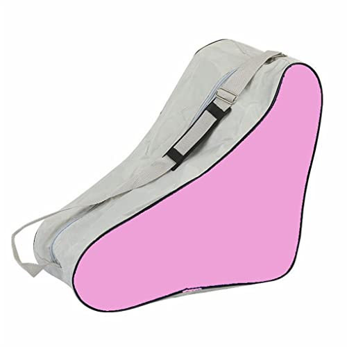 wisoolkic Borsa per pattini a rotelle Borsa portaoggetti Borsa laterale Tasca laterale Grande capacità Tracolla Custodia per il trasporto Copriscarpe per bambini, Rosa
