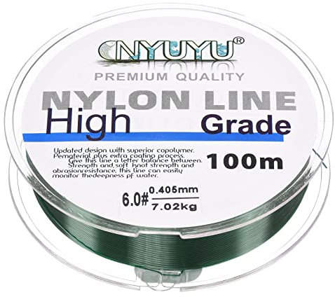 PATIKIL 109Iarde/328FT Nylon Filo Pesca Lenza, 16Lb Monofilamento Corda Filo Fluorocarbonio Rivestito per Fai da Te Artigianato Appendere Decorazione, Scuro Verde
