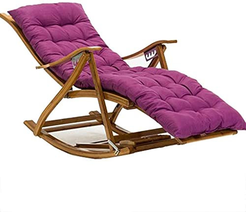 CAPXXIN Sonnenliegen, Campingstühle, Gartenliegen, Klappstuhl, Bambus-Klapp-Schaukelstuhl, Liege, 6-Fach Verstellbarer Stuhl, Schlafzimmer, Wohnzimmer, Sonnenliege Needed