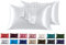 Satin Kissenbezug 40 x 80 cm 2 Stück- 100% Satin, Superweicher Kopfkissenbezug, Kissenhülle Silber