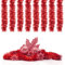 Weihnachtsbaum Lametta Girlande,8Pcs Glänzend Weihnachtsbaum Ornamente,Weihnachtsdeko Metallische Girlanden, Weihnachtsgirlanden,für Festliches Weihnachten Lamettaa,DIY Deko,Kindergeburtstag (Rot)