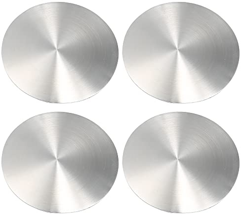 X AUTOHAUX Nabenkappen Aufkleber Selbstklebend 4 STK 75mm Metall Silber | Für Die Meisten Autos, Nahtlose Optik, Einfache Montage