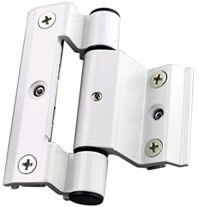 sunmingtaotao Cerniera for Finestra in PVC in Lega di Alluminio a Battente da 90 mm Cerniere Pieghevoli a Battente Nere nascoste Cerniera per Ante (Color : White)