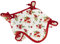 MyVorrei Padded Bread Basket Poppy Pattern 40x40 cm, 20x20 Tied
