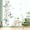 decalmile Adesivi Murali Appesa Fiori Rose Blu Adesivi da Parete Foglie di Verde Vite Decorazione Murale Camera da Letto Soggiorno Ufficio