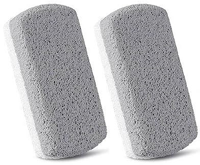 CUHZA 2 Stücke Doppelseitiger Bimsstein für Füße,Pediküre Steine,Fuß Bimsstein für Harte Haut an Füßen und Körper, Peeling und Glättung Der Haut(weiß grau)