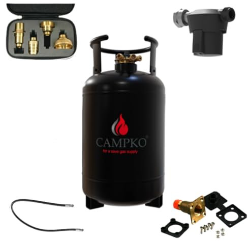 Antarion CAMPKO Kit Gpl Réservoir 30L et Lyre 1m Camping Car