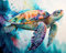Hjjdiyes Diamond Painting Erwachsene Tiere schildkröte Diamond Painting kinder 5D Diy Diamant painting Bilder mit Zubehör Diamond Painting Set Full Drill Diamant Malerei Meer Schildkröten 30x40cm