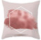 CEVAN Leinen Kissenbezüge Ethno Kissenbezug Langes Kissen Blasses Rosa-Lila Kissenbezüge Ethno Kissenhülle Blau Sechseckig Kissenbezüge Sofa Dekor 40x40 cm