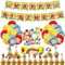 Set di palloncini decorativi per bambini e ragazzi, con striscioni Happy Birthday, palloncini, topper per torte, accessori per feste e feste