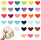 Molain Herz Aufnäher zum Aufbügeln, 62pcs Buntes Herz Bügelbilder, Mini Stickerei Aufnäher Aufbügeln/Aufnähen Herz Bestickte Patches für Hut Jacke Jeans Rucksäcke DIY Dekoration(31pcs)