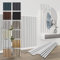 HEXIM Akustikpaneele 138,5x60cm - flexible Lamellenwand Holz MDF Wandpaneele Lamellenverkleidung Wandverkleidung Innendekoration schalldämmend (8 Paneele / 6,64 m² White - APH11)