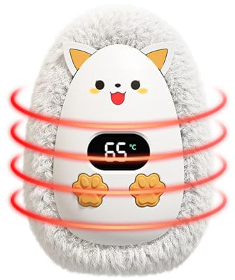 Cute Electric Hand Warmer, Pocket Hand Warmer | USB Plush Animal Palm Warmer, Digital Display Winter Hand Warming Tool, Smart Plush Shaped Heater
