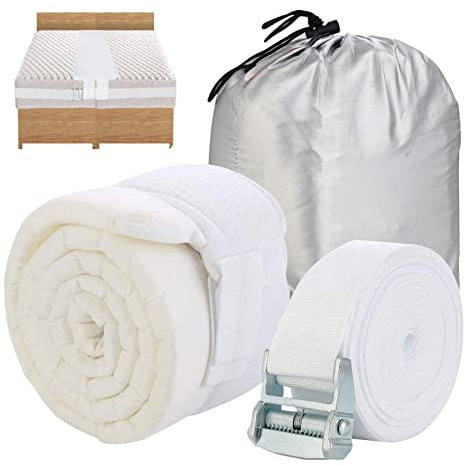 Ponte letto – Estensione del letto – Riempitivo per il letto – Collegamento multifunzionale a letto doppio letto con cinghia di collegamento per materassi, kit convertitore Twin to King per camera da
