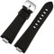 FRSWEQY 1853 Lederarmband mit konvexem Ende, passend for Tissot PRX-Serie, Riemen, T137.407, T137.410, Herrenarmband, Handschlaufe, 26 x 12 mm(B black silver)