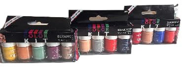 Kit of 5 Miniature Nail Polishes, Assorted Colours, 5 ml Each
