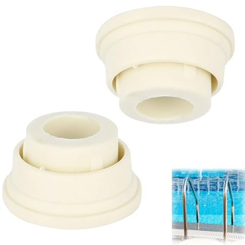 Lot de 2 échelles de piscine avec tampon en caoutchouc, accessoires pour échelle de piscine, pièces de rechange, matériau en caoutchouc, diamètre 39 mm, peut être connecté aux escaliers mécaniques de