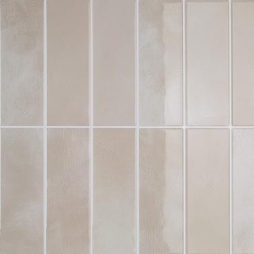 CRE8TIVE Piastrelle Adesive Cucina Beige Mattonelle Adesive Cucina Effetto Marmo Paraschizzi Cucina Piastrelle Adesive Muro Impermeabile Rettangolare per Doccia Lavanderia 30.5cm x 30.5cm 4 Pezzi