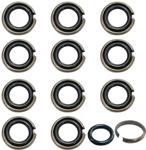 Bamyli 12 Sätze Schlagschrauber-Halterungen und O-Ring, Sicherungsring Ersatzteile für Vierkant-Antriebswelle von Akku-Schlagschraubern, für 1/2 Zoll Akku-Schlagschrauber mit Vierkantantrieb