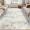 Capslpad Beige Abstraktes Teppich Wohnzimmer 200x300cm Schlafzimmer Teppich rutschfest Kurzflor Kunstwolle Waschbar Teppiche für Wohnzimmer Schlafzimmer Büro