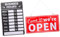HOODANCOS 1juego Letrero De Horario Comercial Señal Abierto y Cerrado Stickers Erasables Cartel De Horarios Para Negocios Para Tiendas y Oficinas