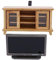 PartyKindom 1Set Scale Wooden Tv Cabinet for Dollhouse Decor for House Accessories and Mini House Tv Construction